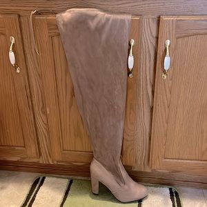 Over the knee high boots light brown size 9 new